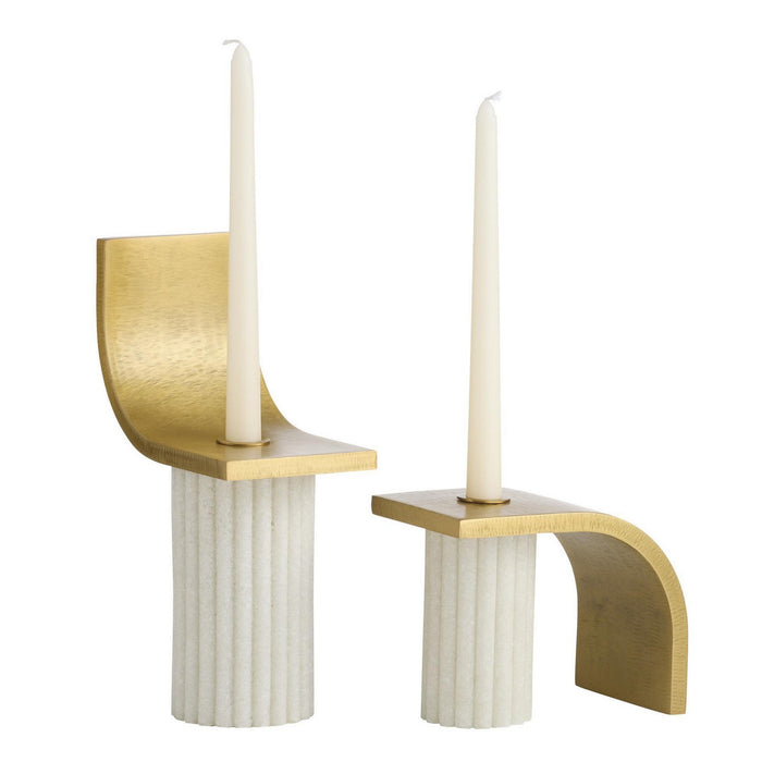 Arteriors ACC03 Candleholders, Set of 2, Ivory