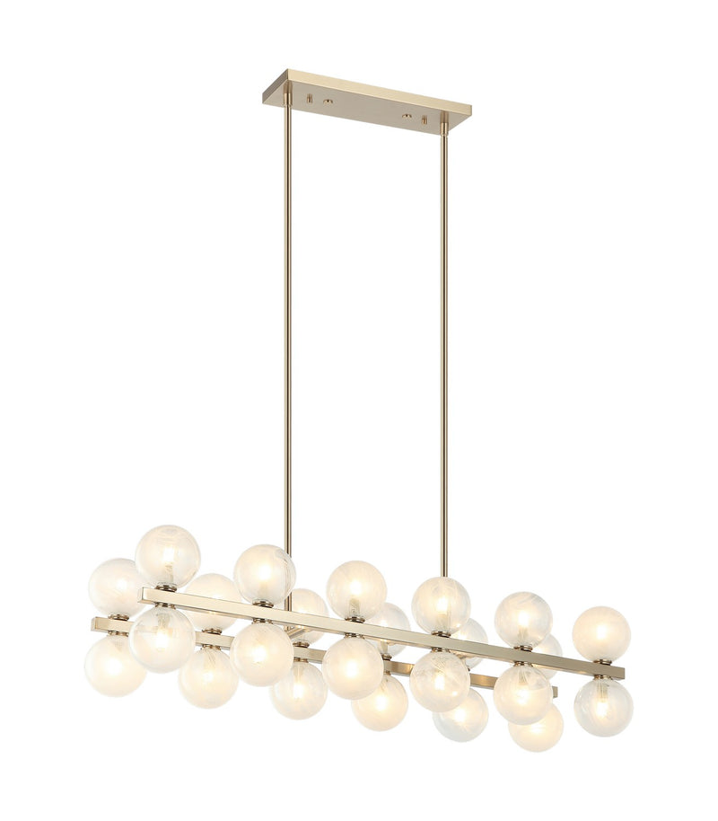 Matteo Lighting C30724CG LED Pendant, Champagne Gold