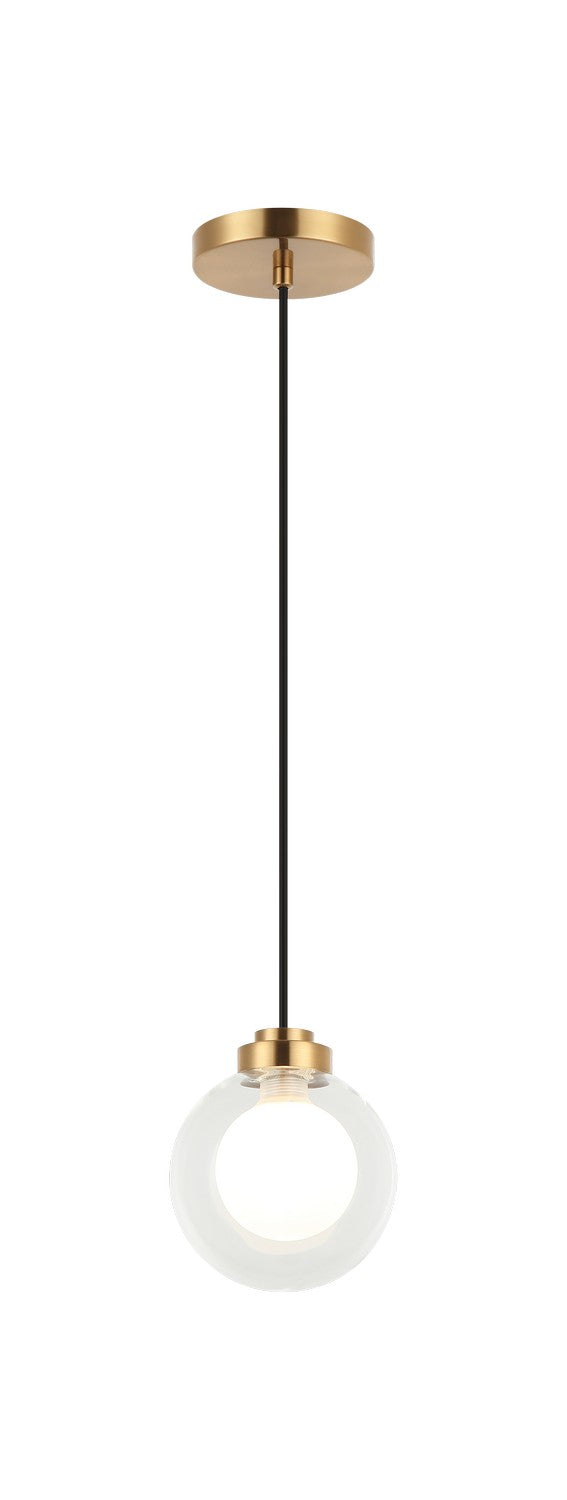 Matteo Lighting C33001AG LED Pendant, Aged Gold Brass