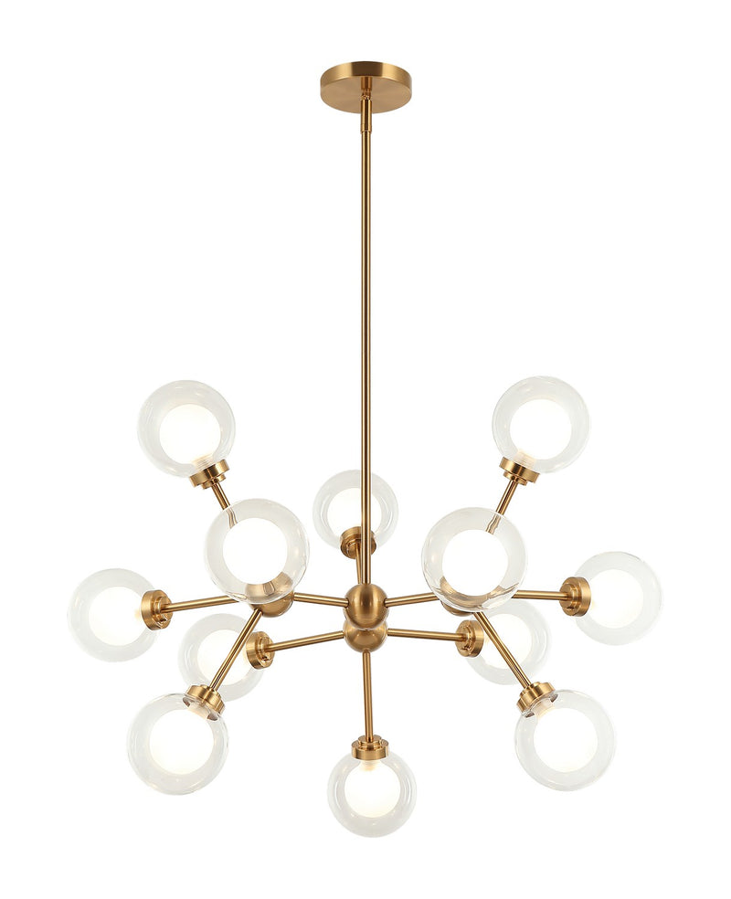 Matteo Lighting C33012AG LED Pendant, Aged Gold Brass