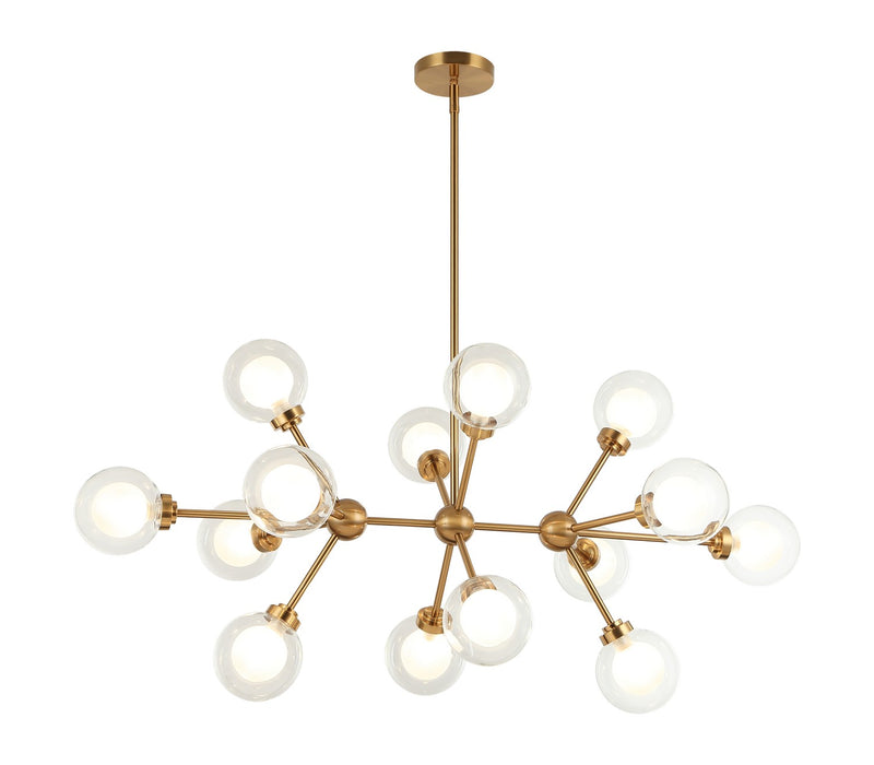 Matteo Lighting C33014AG LED Pendant, Aged Gold Brass