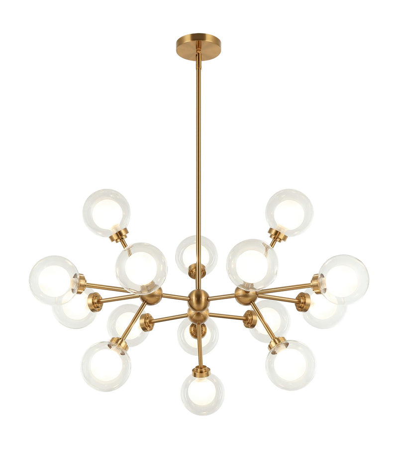 Matteo Lighting C33015AG LED Pendant, Aged Gold Brass