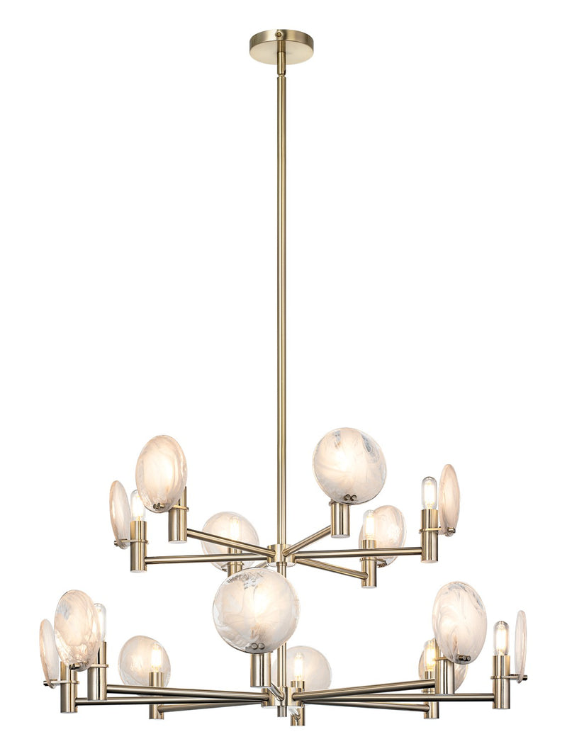 Matteo Lighting C33814CG 14 Light Pendant, Champagne Gold