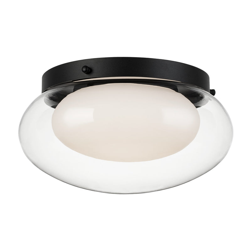 Matteo Lighting M15703MB Three Light Flush Mount, Matte Black