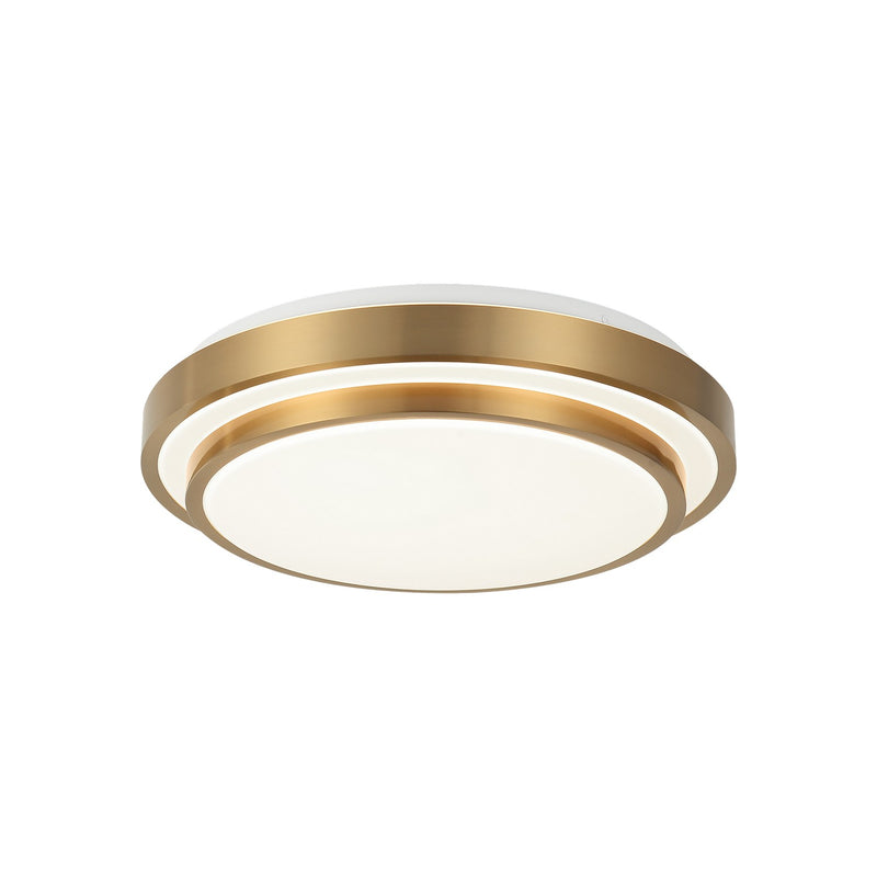 Matteo Lighting M18915AG LED Flush Mount, Aged Gold Brass