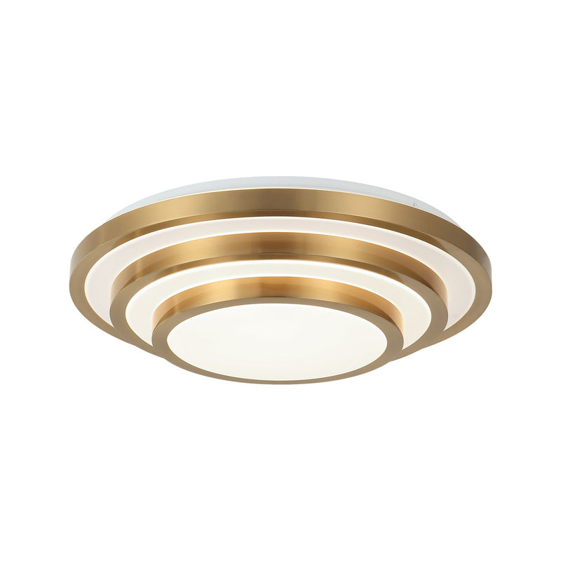 Matteo Lighting M18919AG LED Flush Mount, Aged Gold Brass