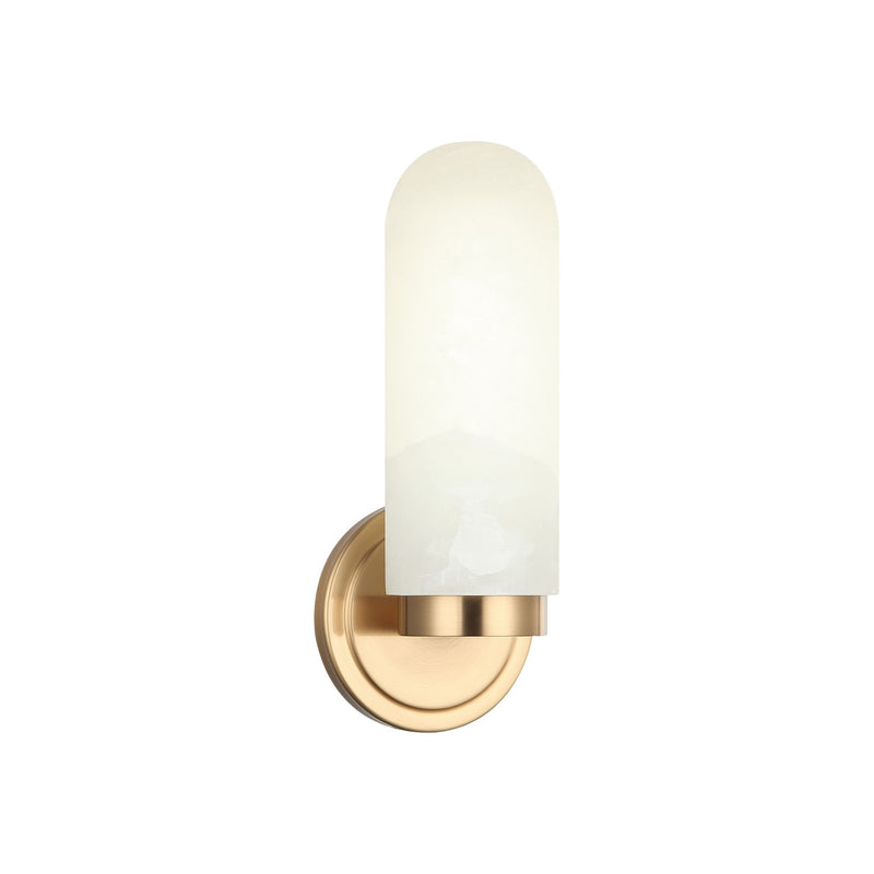 Matteo Lighting S01901AG One Light Wall Sconce, Aged Gold Brass