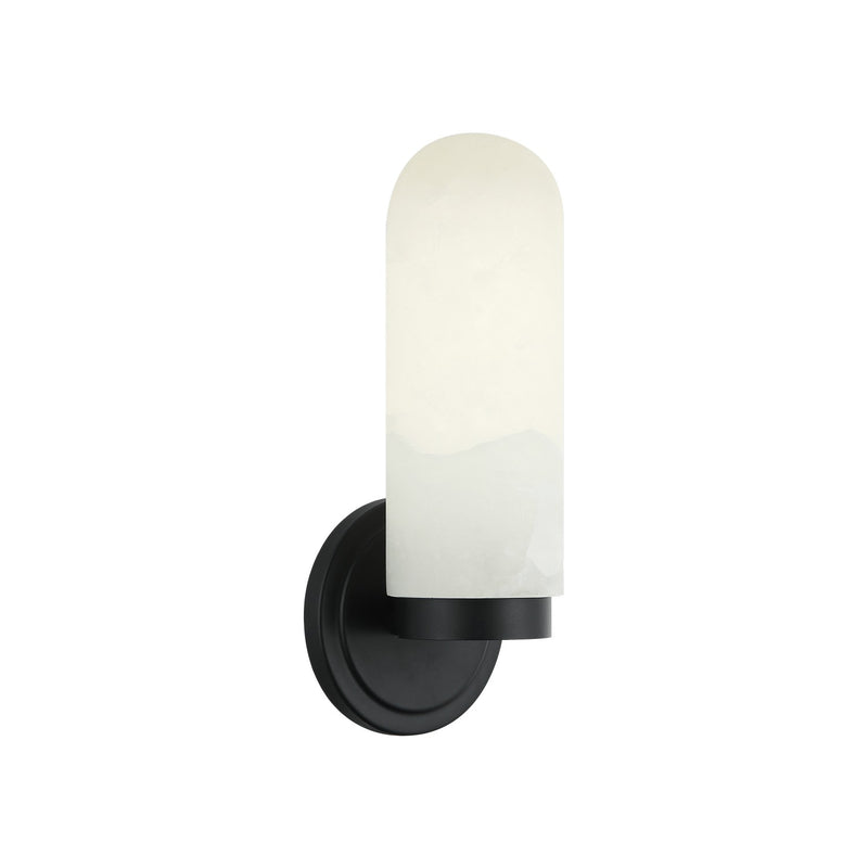 Matteo Lighting S01901MB One Light Wall Sconce, Matte Black