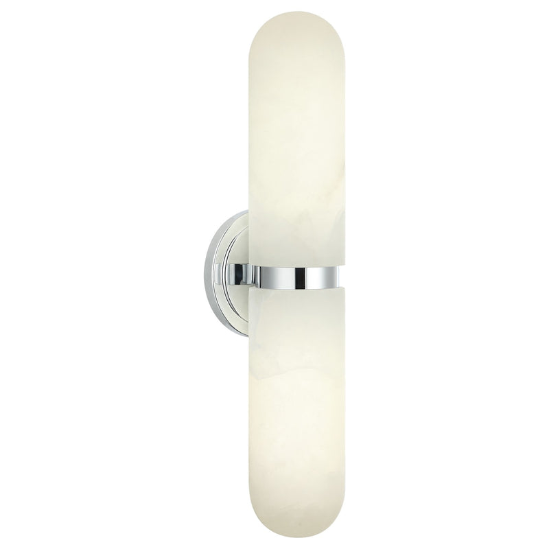 Matteo Lighting S01912CH Two Light Wall Sconce, Chrome