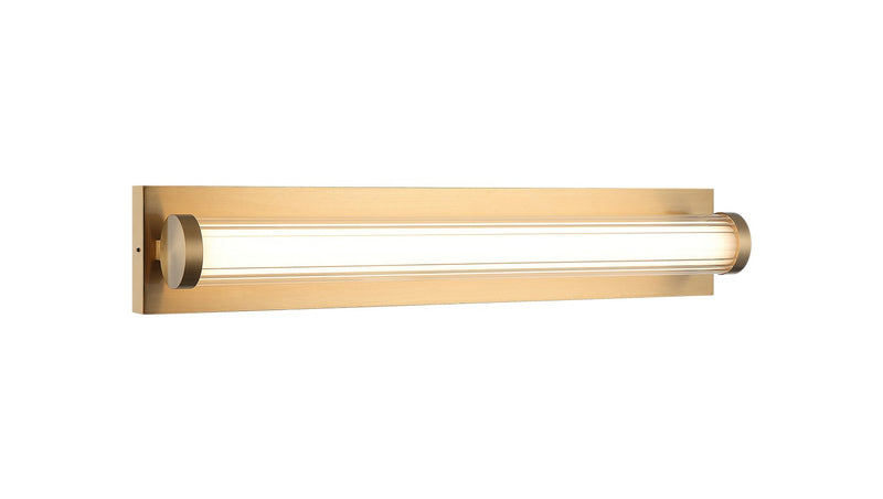 Matteo Lighting S08324AG LED Wall Sconce, Aged Gold Brass