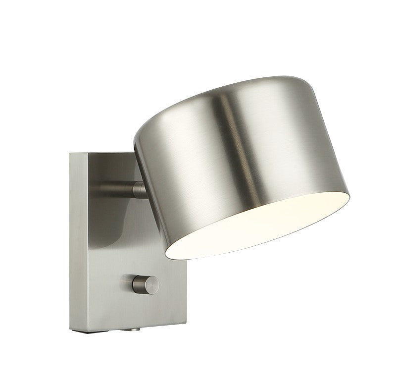 Matteo Lighting S16601BN One Light Wall Sconce, Brushed Nickel