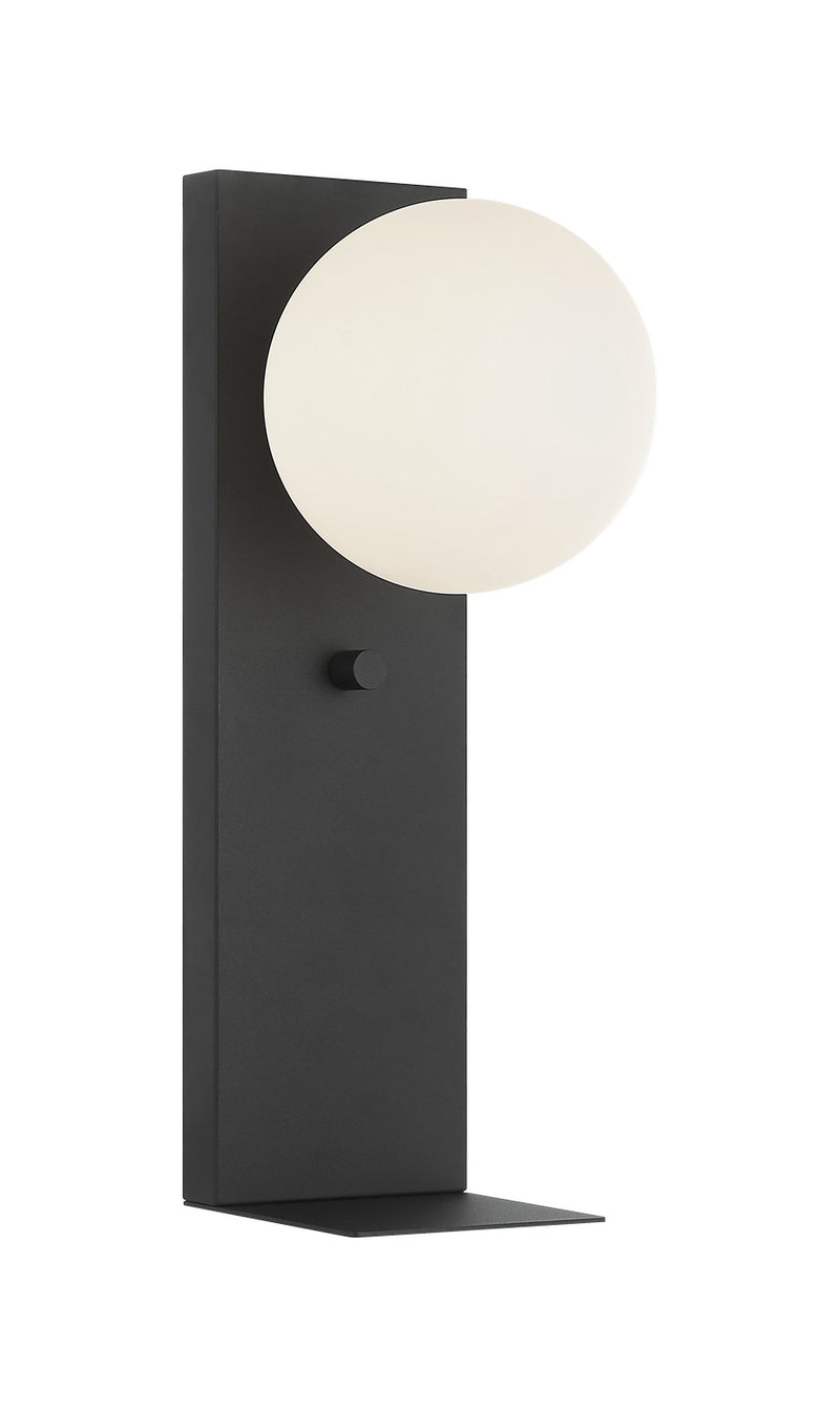 Matteo Lighting S17801MB One Light Wall Sconce, Matte Black