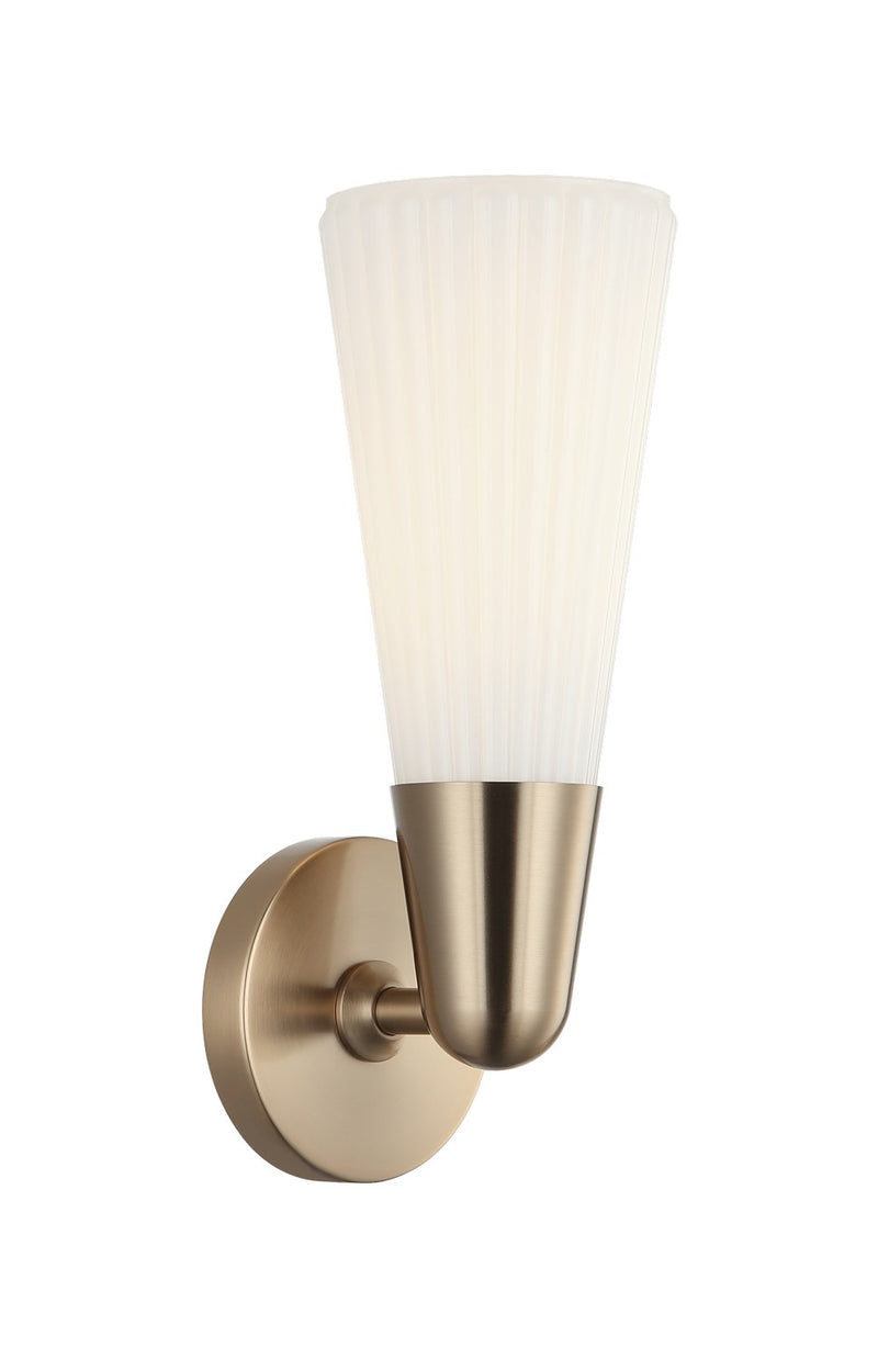 Matteo Lighting S18101CG One Light Wall Sconce, Champagne Gold