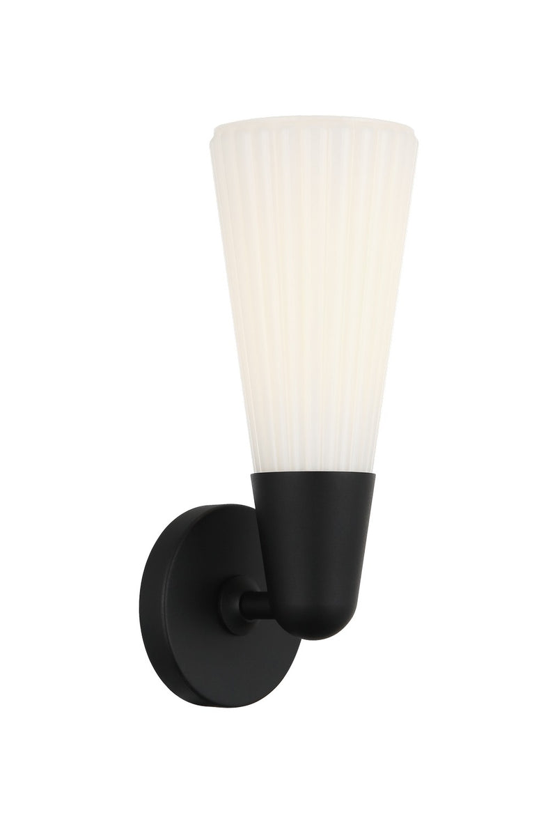 Matteo Lighting S18101MB Two Light Wall Sconce, Matte Black