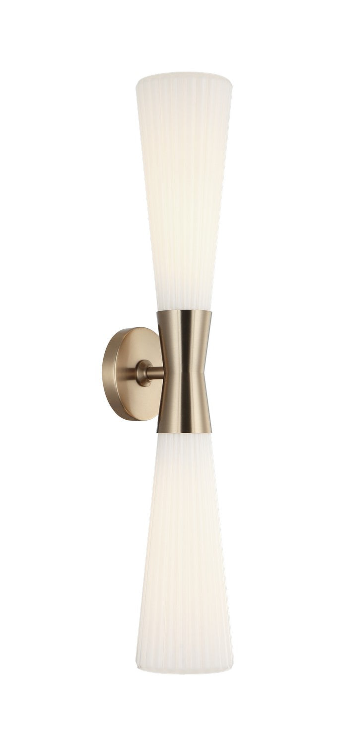 Matteo Lighting S18122CG Two Light Wall Sconce, Champagne Gold
