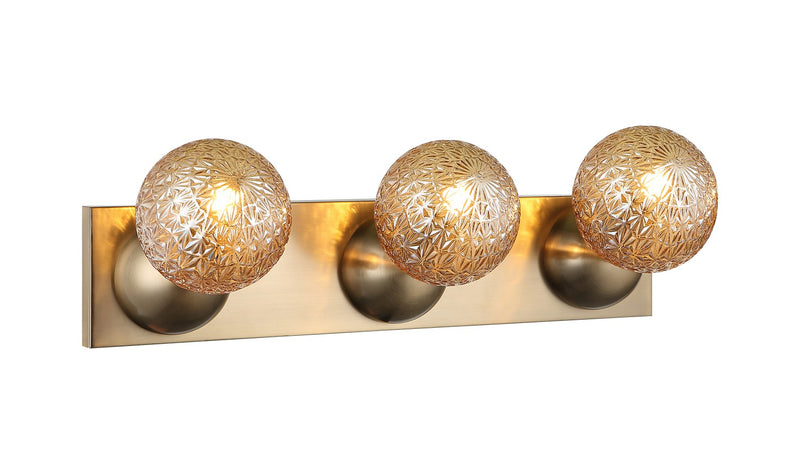 Matteo Lighting S18403CG Three Light Wall Sconce, Champagne Gold