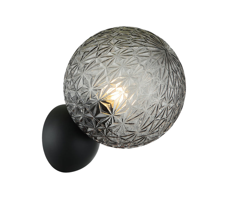 Matteo Lighting S18411MB One Light Wall Sconce, Matte Black