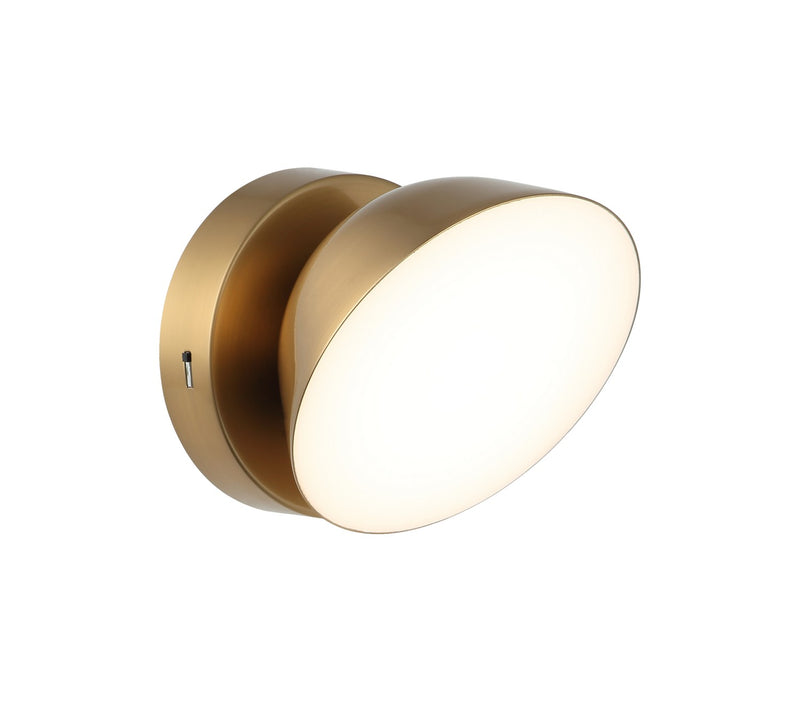 Matteo Lighting S18801AG LED Wall Sconce, Aged Gold Brass