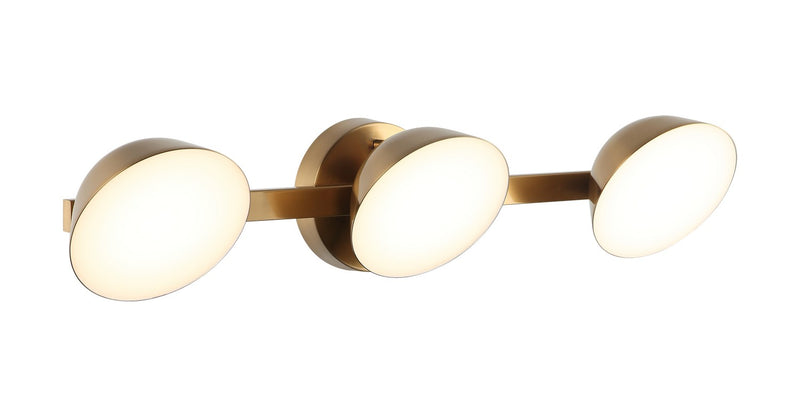 Matteo Lighting S18803AG LED Wall Sconce, Aged Gold Brass