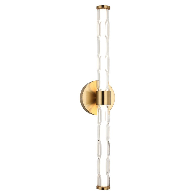 Matteo Lighting W31802AG LED Wall Sconce, Aged Gold Brass
