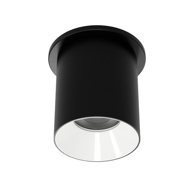 W.A.C. Lighting C4RT-NCS-BKWT LED Flush Mount, Black/White