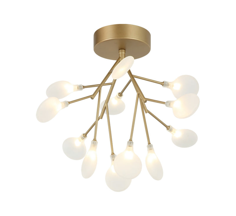 Matteo Lighting X69820GL 12 Light Ceiling Mount, Gold