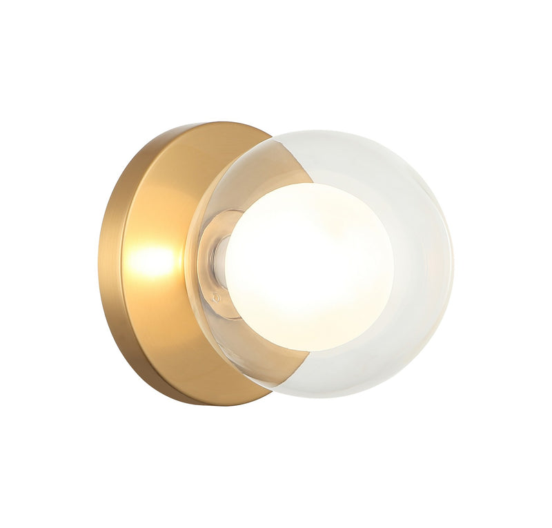 Matteo Lighting WX33001AG LED Wall Sconce/Ceiling Mount, Aged Gold Brass