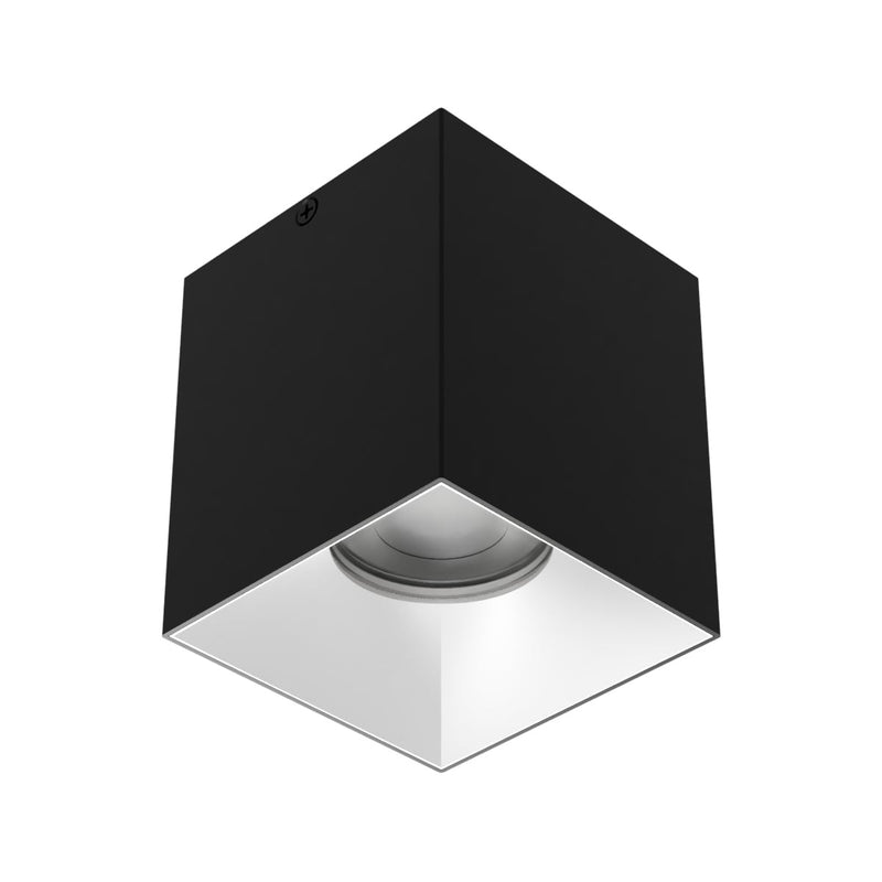 W.A.C. Lighting C4SL-NCS-BKHZ LED Flush Mount, Black/Haze