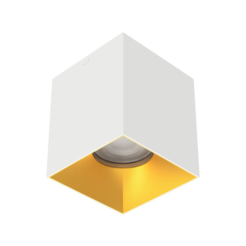 W.A.C. Lighting C4SL-NCS-WTGL LED Flush Mount, White/Gold