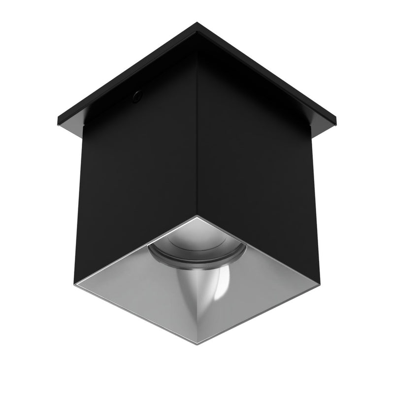 W.A.C. Lighting C4ST-NCS-BKCH LED Flush Mount, Black/Chrome