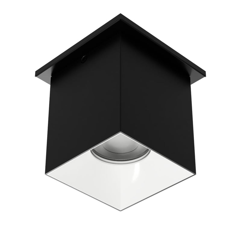 W.A.C. Lighting C4ST-NCS-BKWT LED Flush Mount, Black/White