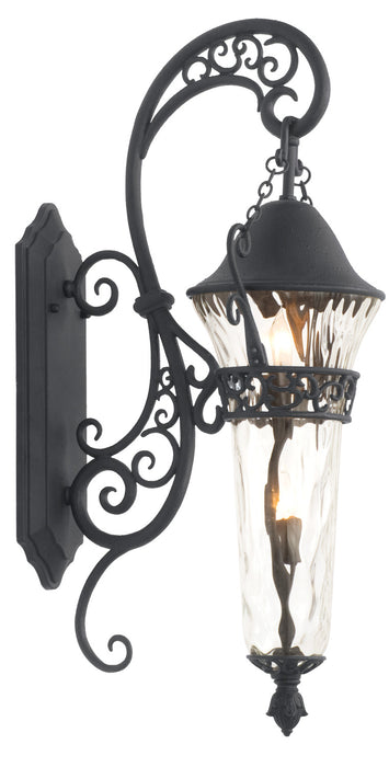 Kalco 9412MB Two Light Outdoor Wall Bracket, Textured Matte Black