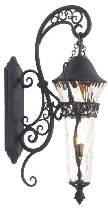 Kalco 9413MB Two Light Outdoor Wall Bracket, Textured Matte Black