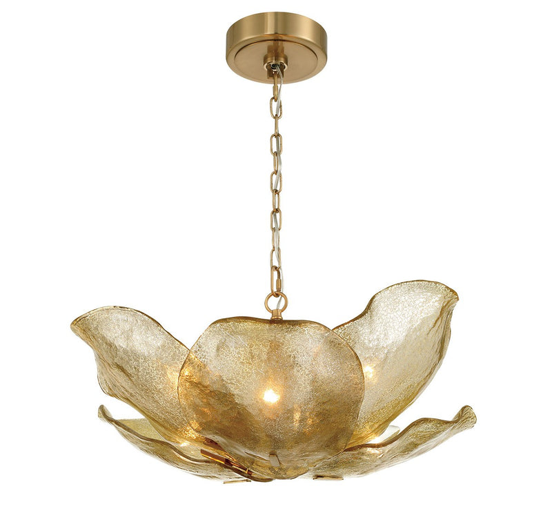 Lib & Co. 12205-037 Six Light Flushmount / Pendant, Brushed Brass