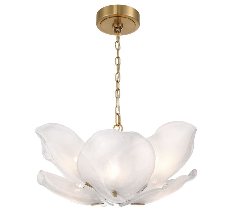 Lib & Co. 12205-039 Six Light Flushmount / Pendant, Brushed Brass