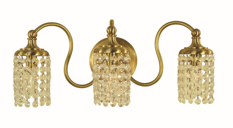 Framburg 5903 BR Three Light Wall Sconce, Brushed Brass