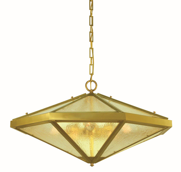 Framburg 5912 BR Five Light Chandelier, Brushed Brass