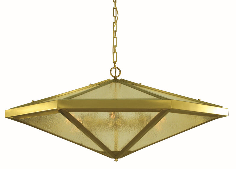 Framburg 5914 BR Six Light Chandelier, Brushed Brass