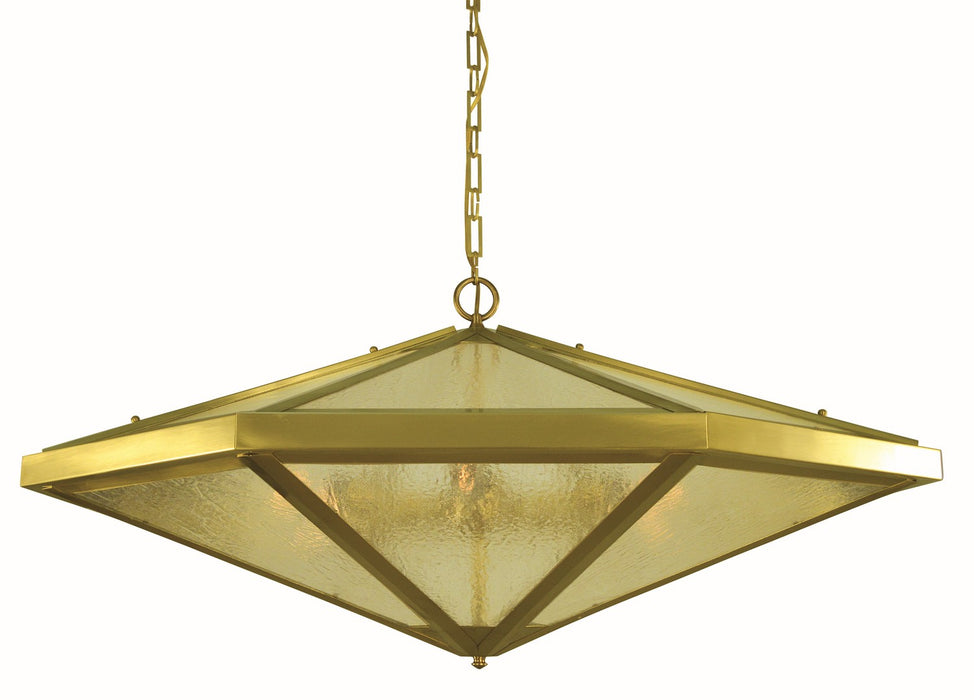 Framburg 5914 BR Six Light Chandelier, Brushed Brass