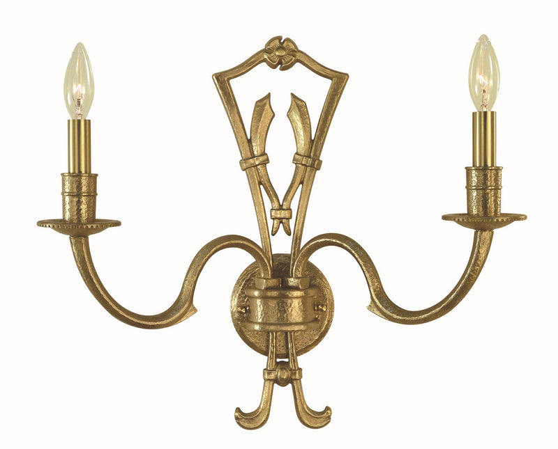 Framburg 5942 BR Two Light Wall Sconce, Brushed Brass