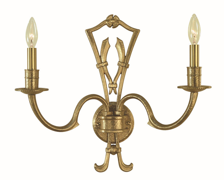 Framburg 5942 BR Two Light Wall Sconce, Brushed Brass