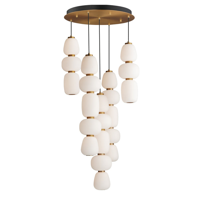 ET2 E25169-92BKGLD LED Chandelier, Black / Gold