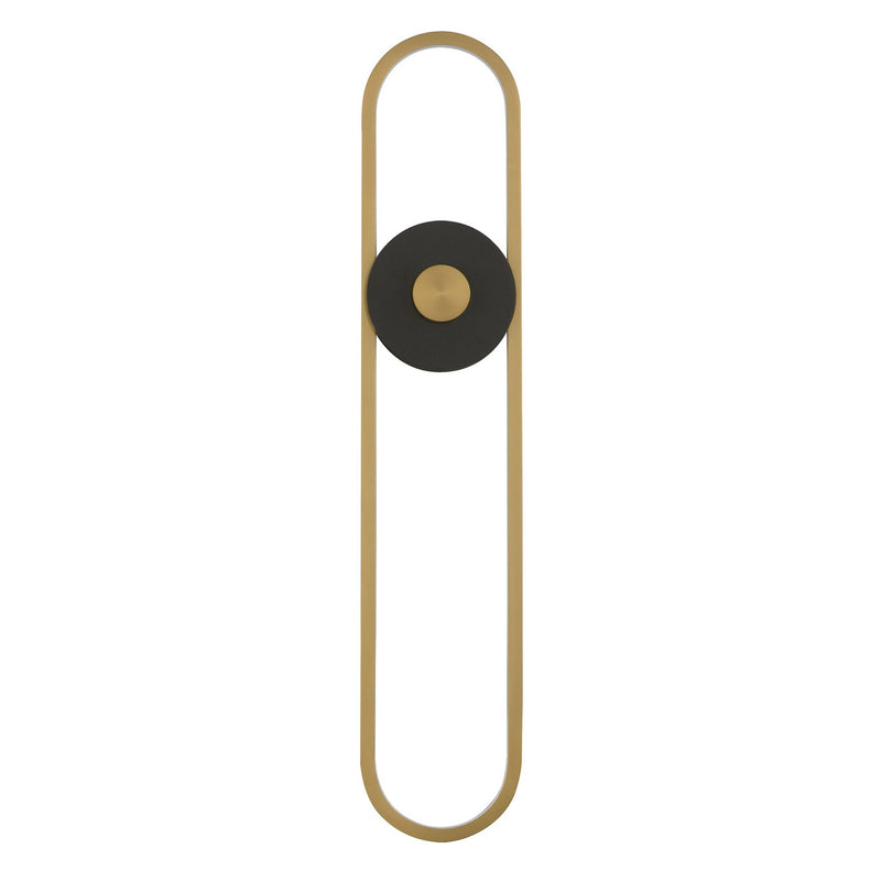 ET2 E42108-BKGLD LED Outdoor Wall Sconce, Black / Gold