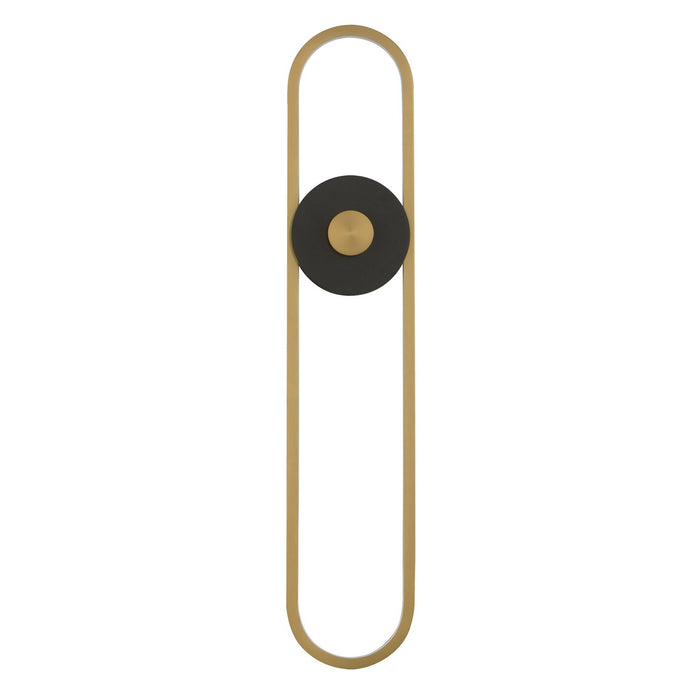 ET2 E42108-BKGLD LED Outdoor Wall Sconce, Black / Gold