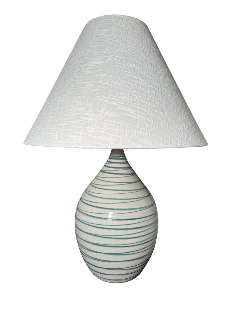 House of Troy GS400-EW One Light Table Lamp, Emerald Wave