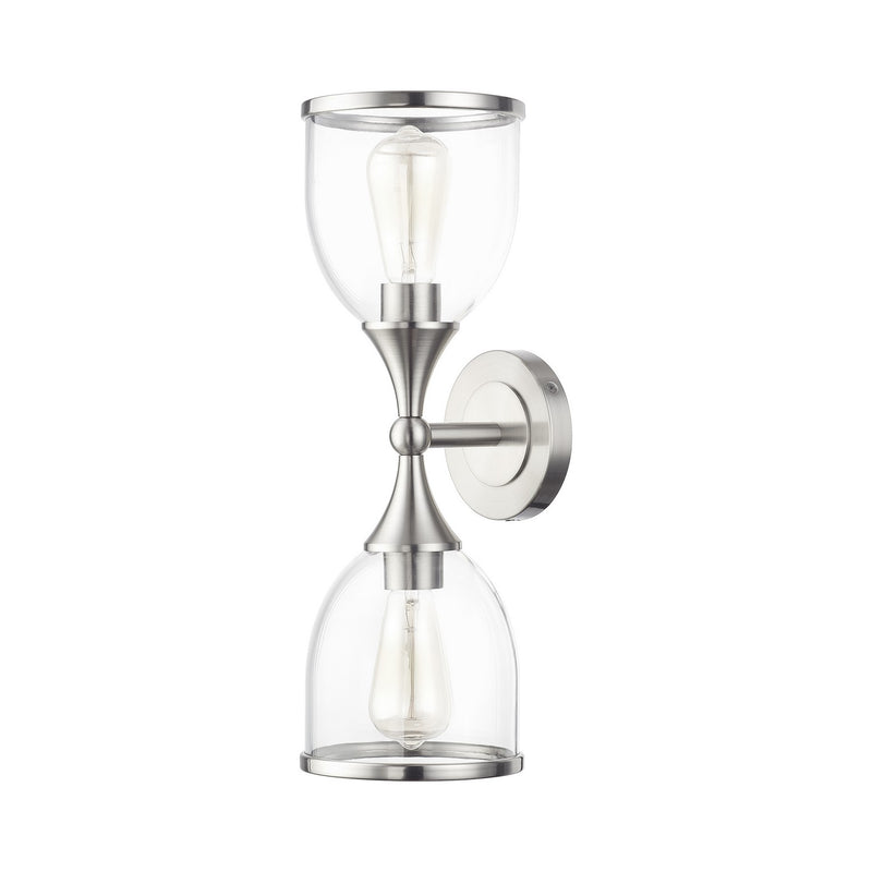 Livex Lighting 14132-91 Two Light Vanity Sconce, Brushed Nickel