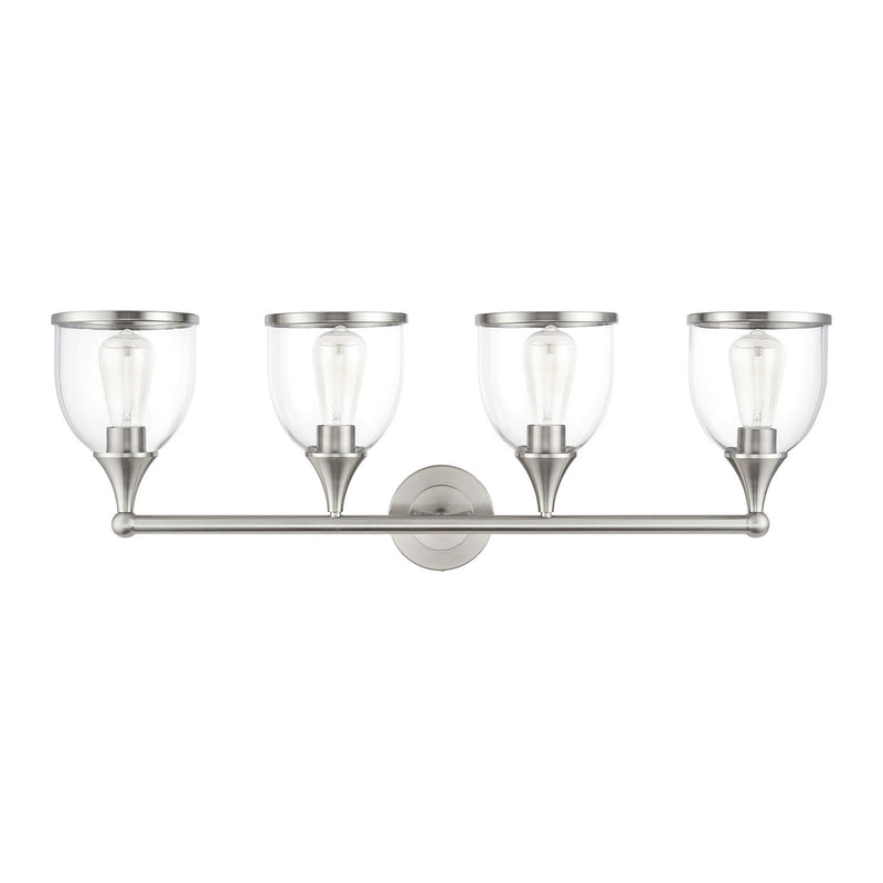 Livex Lighting 14134-91 Four Light Vanity Sconce, Brushed Nickel