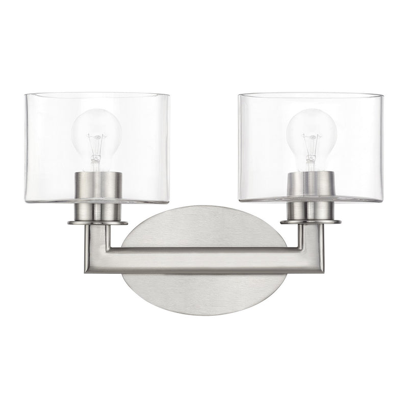 Livex Lighting 17912-91 Two Light Vanity Sconce, Brushed Nickel