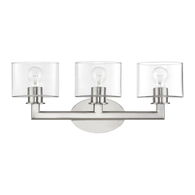 Livex Lighting 17913-91 Three Light Vanity Sconce, Brushed Nickel