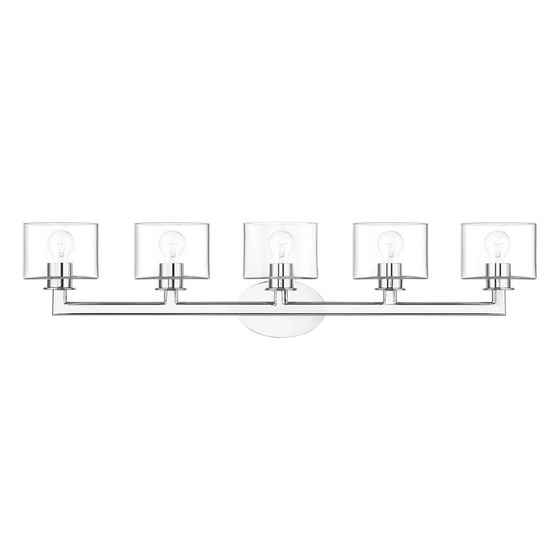 Livex Lighting 17915-05 Five Light Vanity Sconce, Polished Chrome